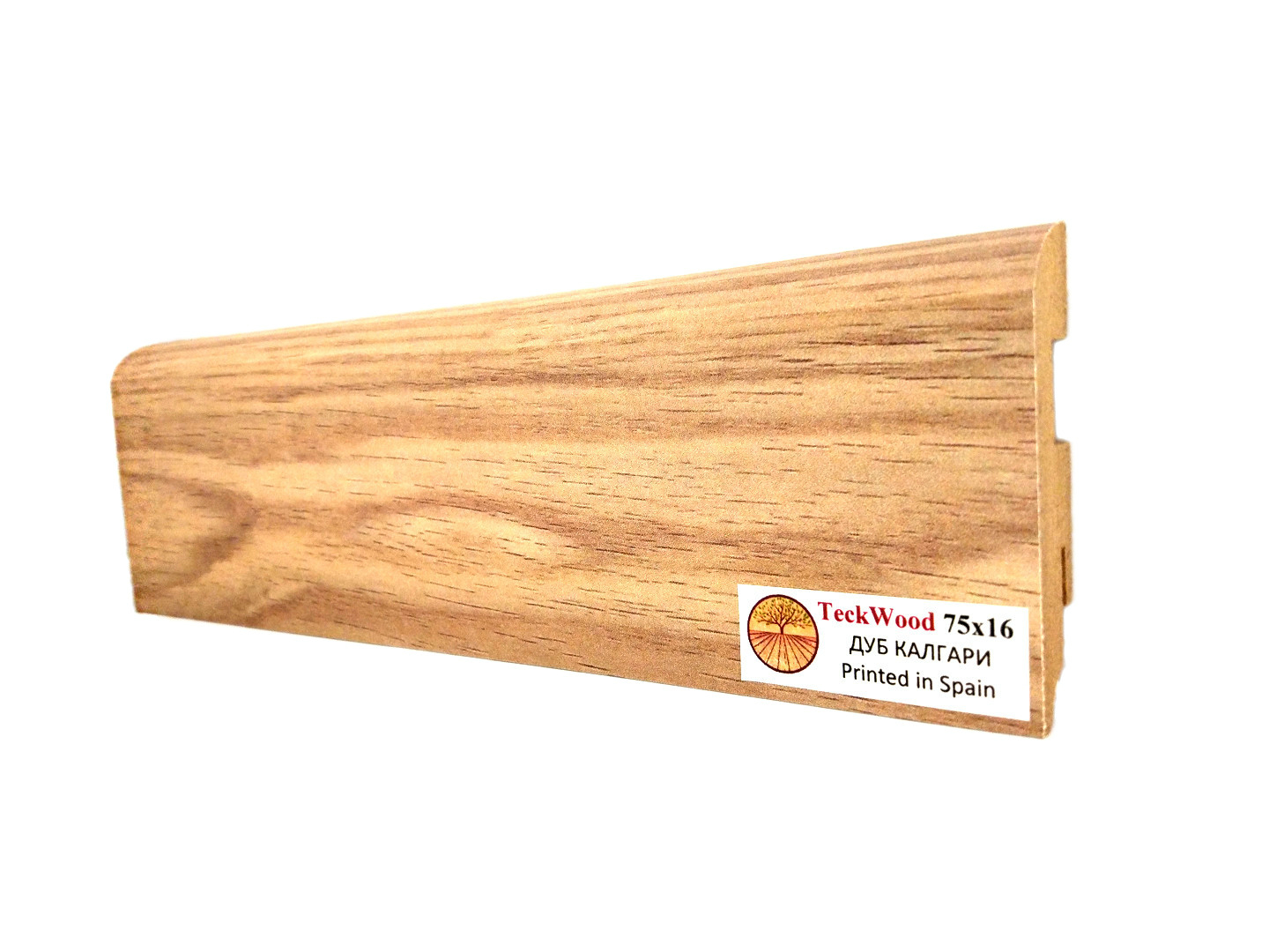 Плинтус МДФ ламинированный TeckWood Дуб Калгари 2150×75×16